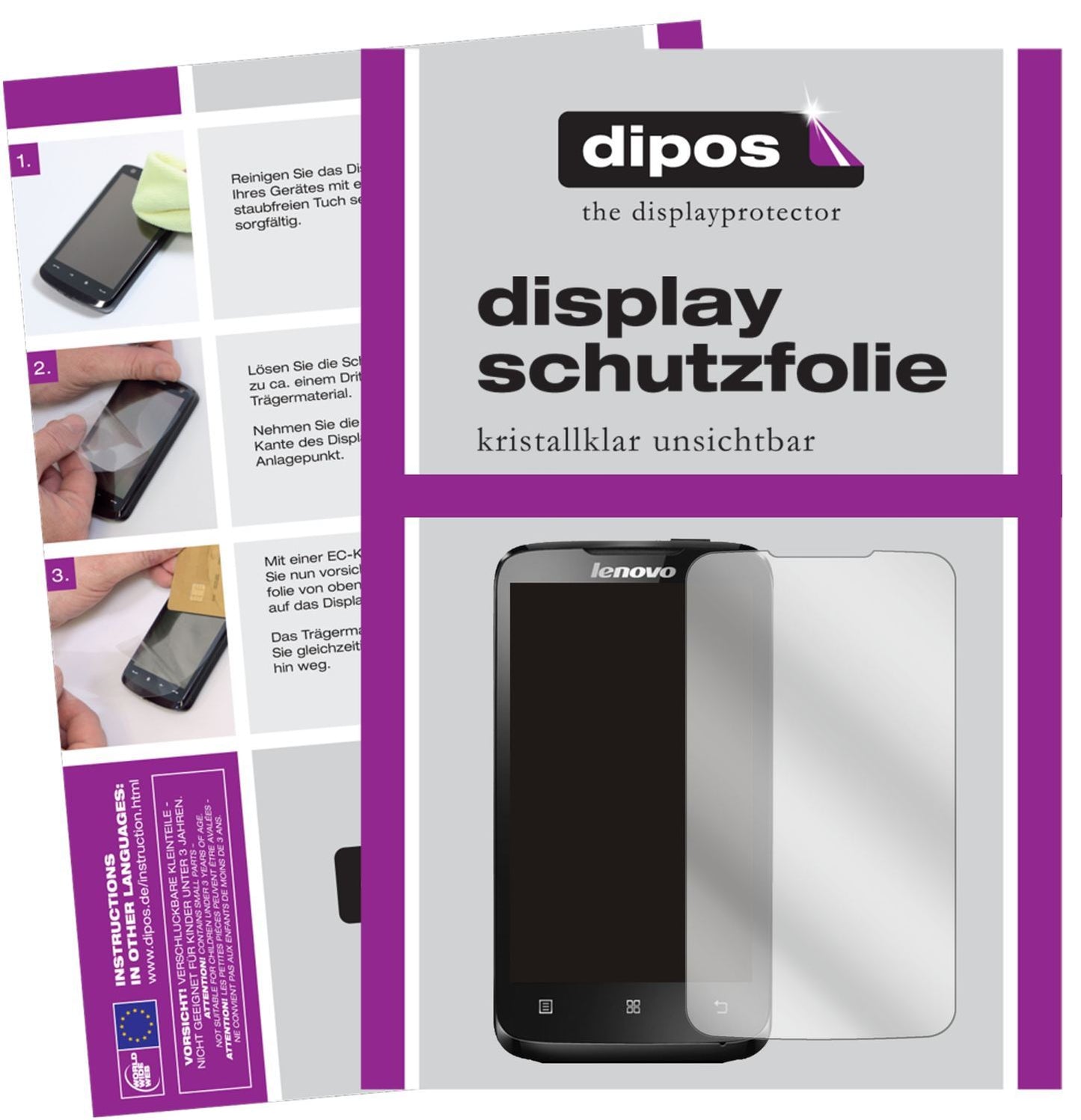 5x Schutzfolie klar für Lenovo A316i Display-Schut (1)