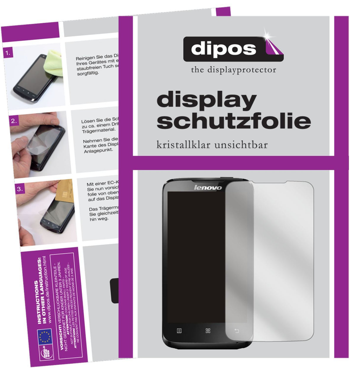 5x Schutzfolie klar für Lenovo A316i Display-Schut (1)