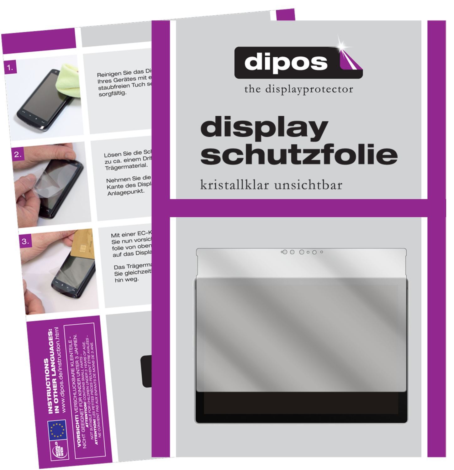 2x Schutzfolie klar für Microsoft Surface Pro 7 Pl (1)