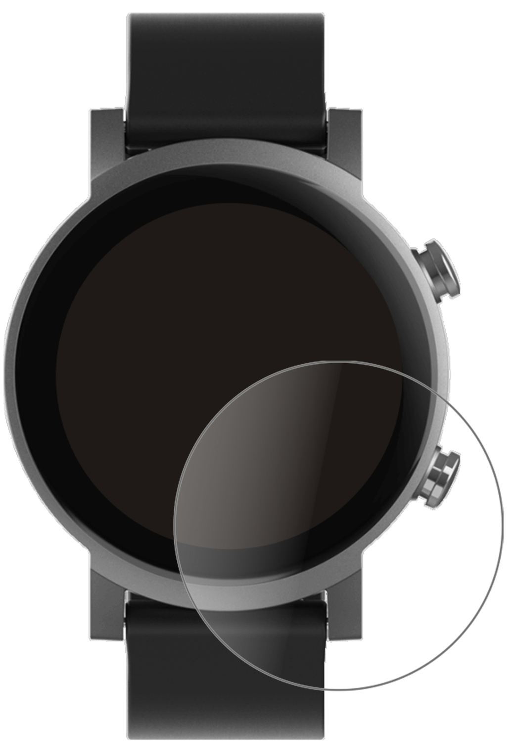 2x 9H Schutzfolie matt für TicWatch E3 Smartwatch  (2)