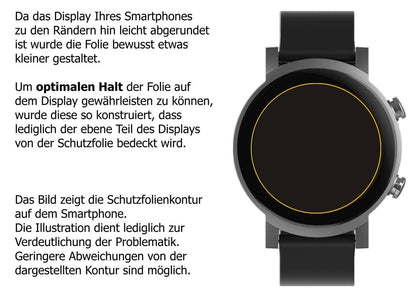 Blickschutzfolie für TicWatch E3 Smartwatch matt S (5)
