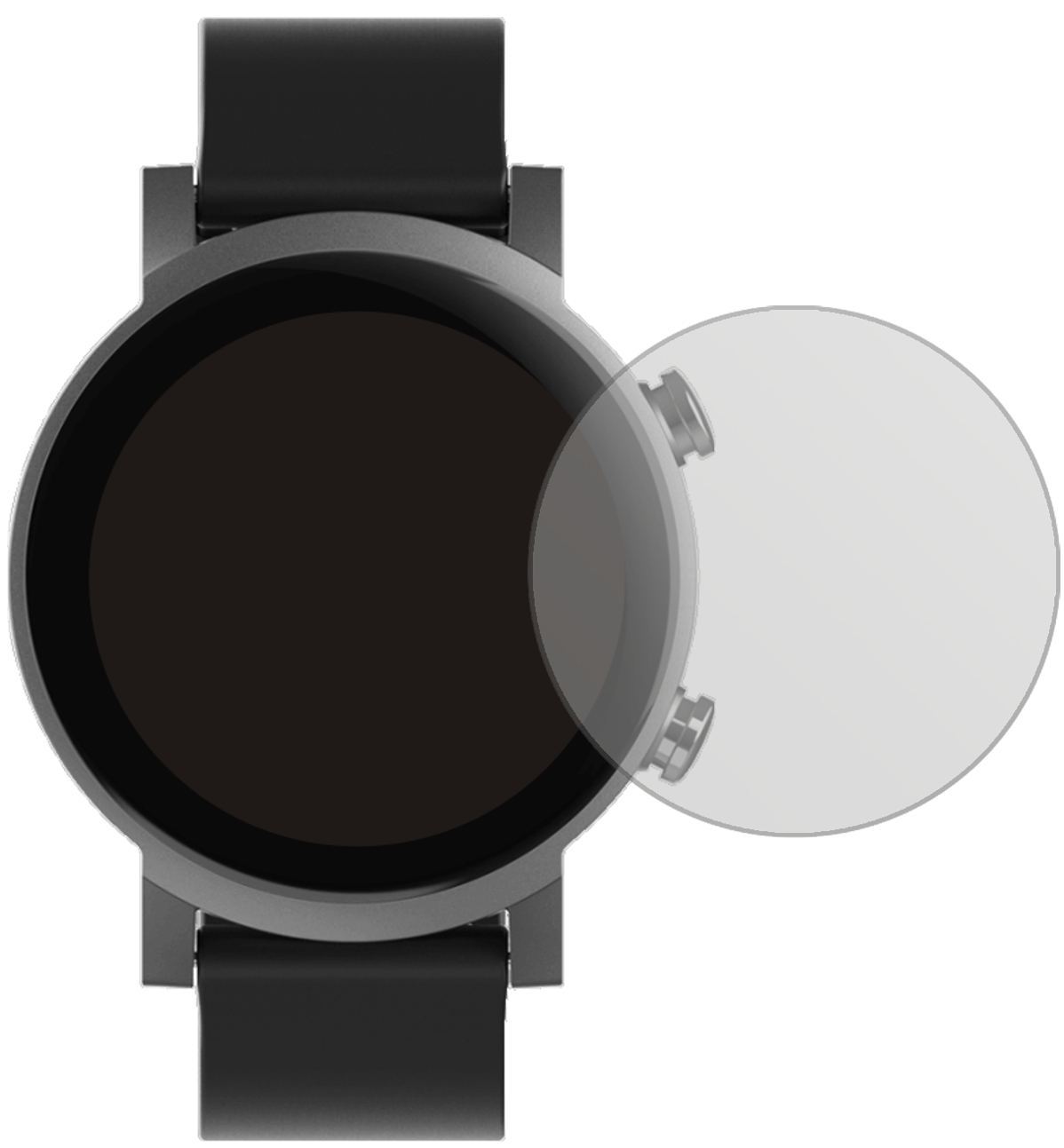 2x Schutzfolie matt für TicWatch E3 Smartwatch Dis (2)