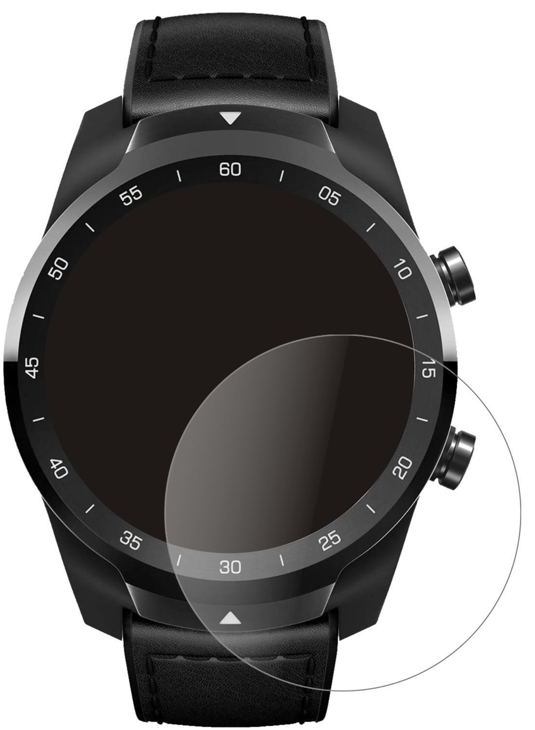 2x 9H Schutzfolie matt für TicWatch Pro S Panzerfo (2)