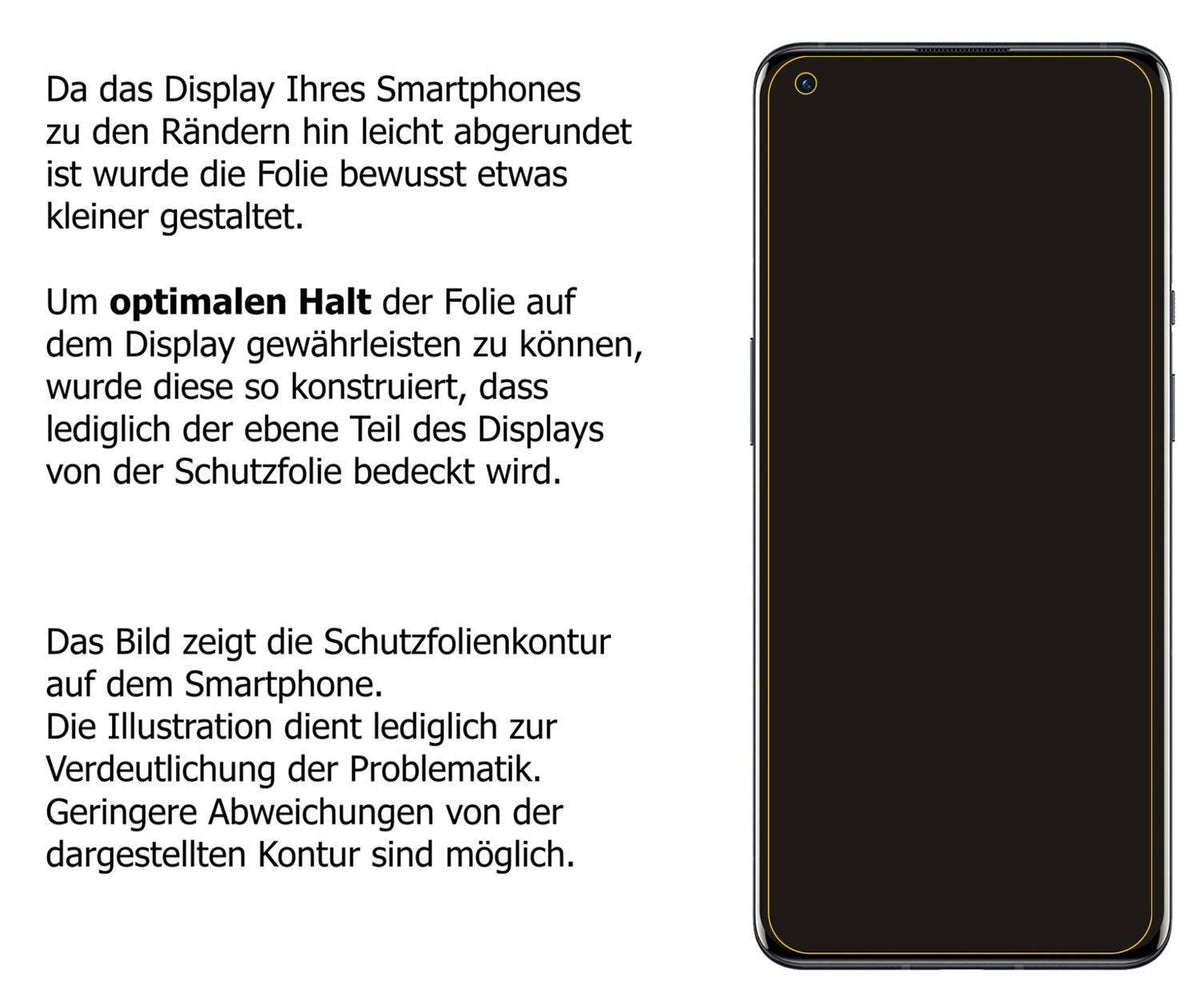 2x 9H Schutzfolie matt für OnePlus 9R Panzerfolie (3)