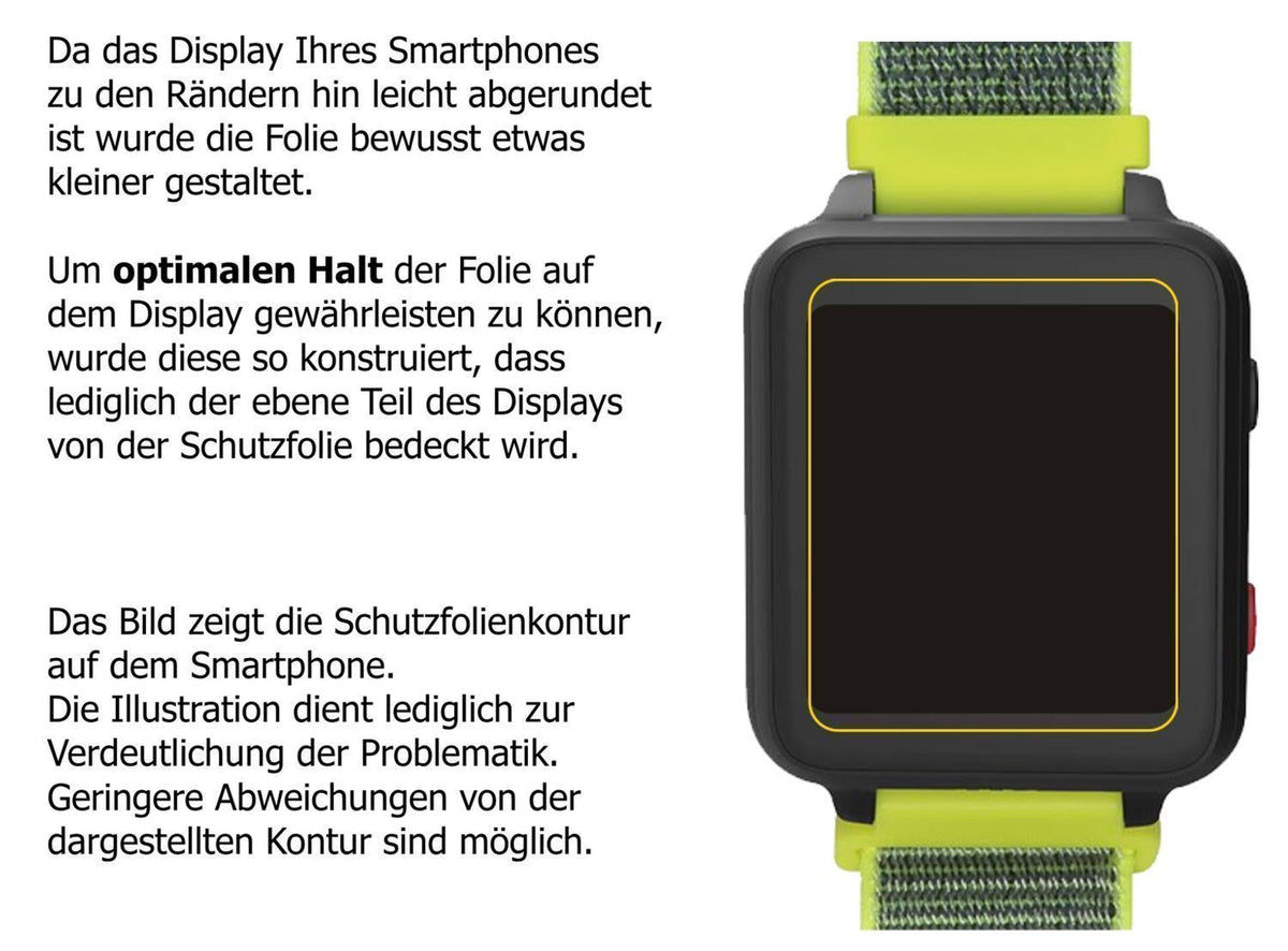 2x 9H Schutzfolie matt für Anio 5 Smartwatch Panze (3)