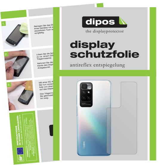2x Schutzfolie matt für Xiaomi Redmi 10 Rückseite  (1)