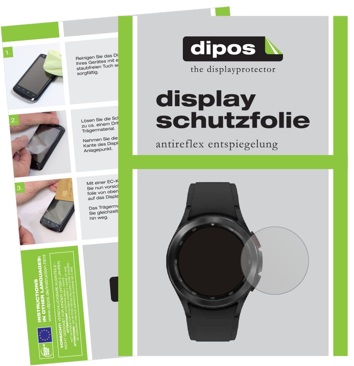 5x Schutzfolie matt für Samsung Galaxy Watch 4 Cla (1)