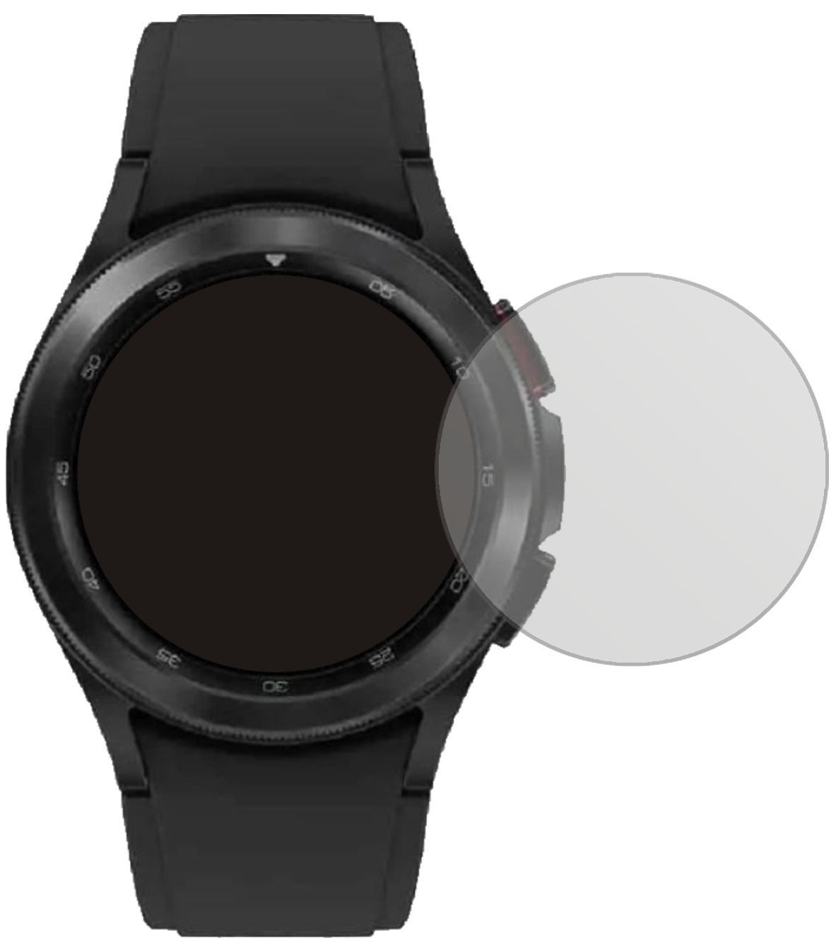 5x Schutzfolie matt für Samsung Galaxy Watch 4 (44 (2)