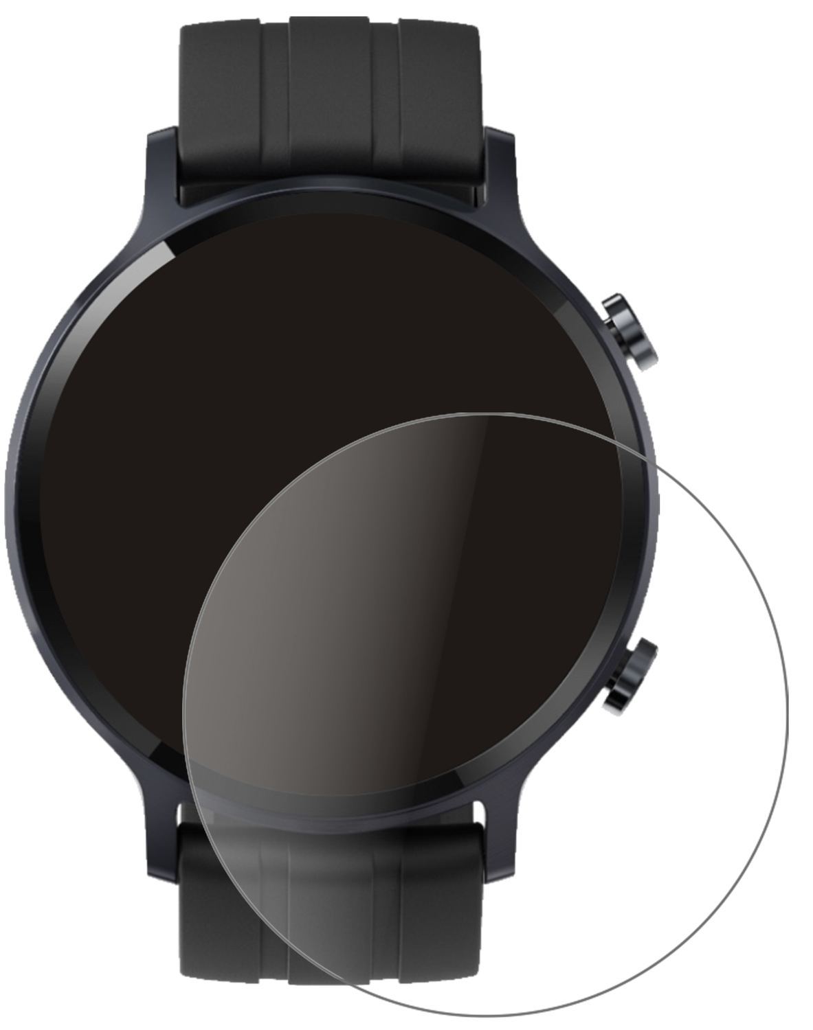 1x 9H Schutzfolie matt für Oppo Realme Watch S Pan (2)