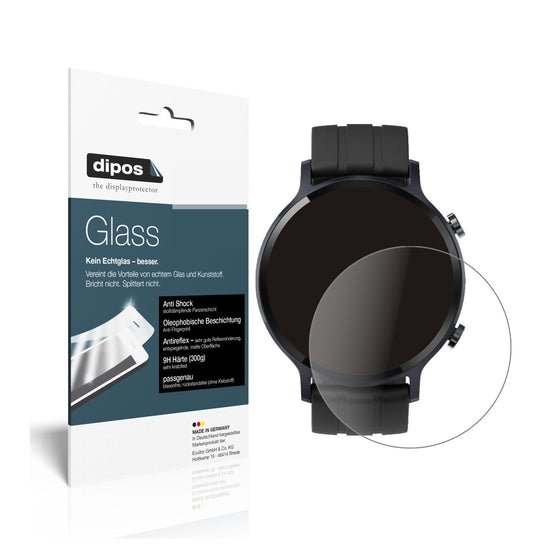 2x 9H Schutzfolie matt für Oppo Realme Watch S Pan (1)
