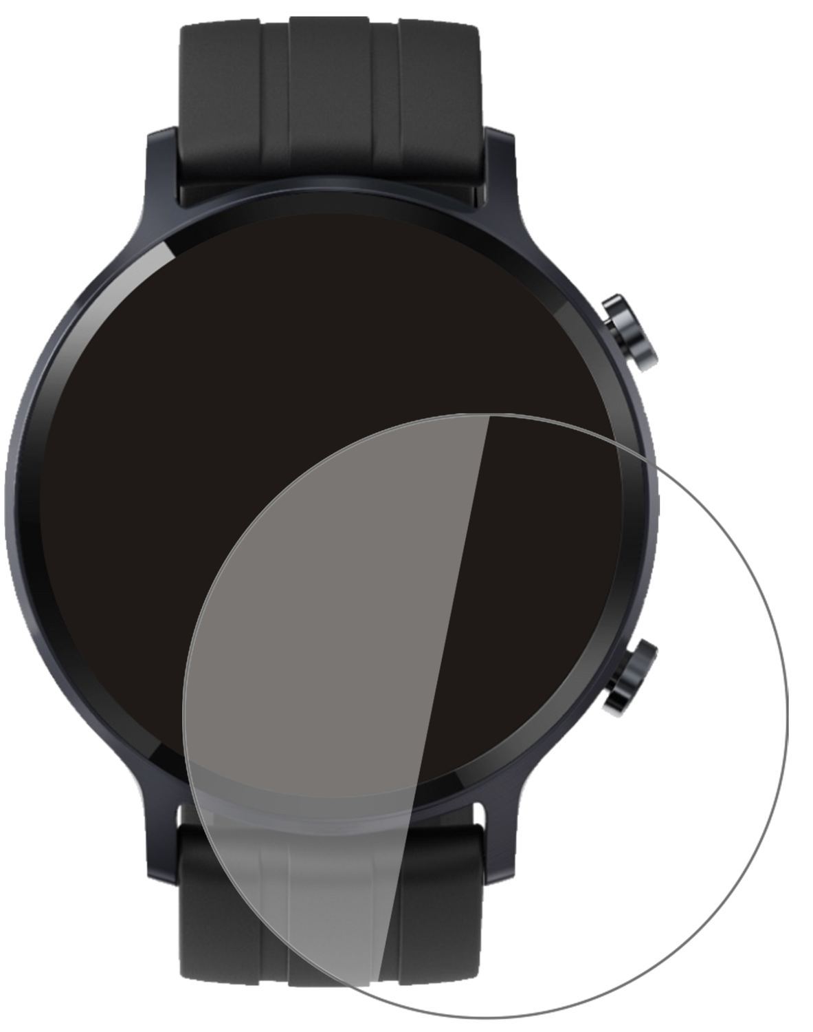 2x 9H Schutzfolie für Oppo Realme Watch S Panzerfo (2)