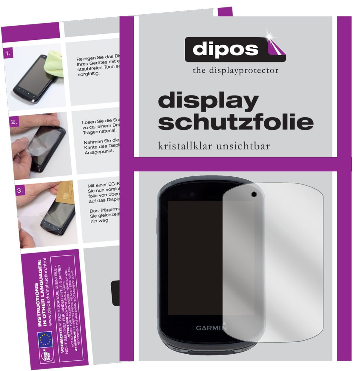 5x Schutzfolie klar für Garmin Edge 830 Display-Sc (1)