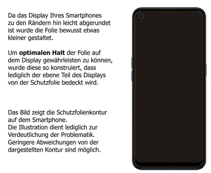 1x 9H Schutzfolie matt für Oppo A53 5G Panzerfolie (3)