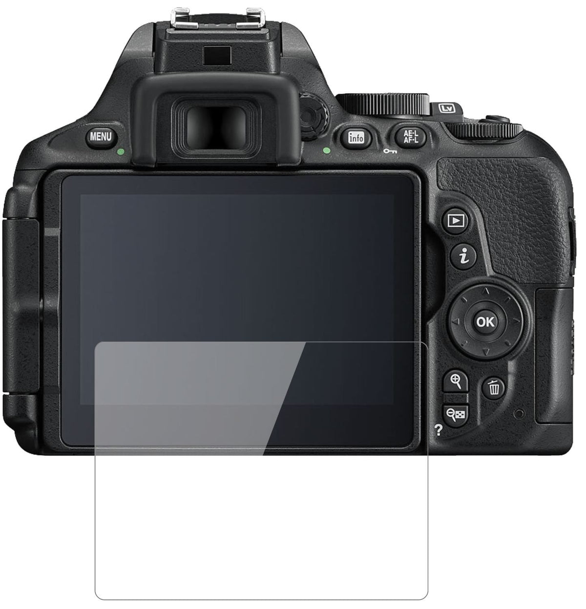 2x 9H Schutzfolie für Nikon D 5600 Panzerfolie (2)