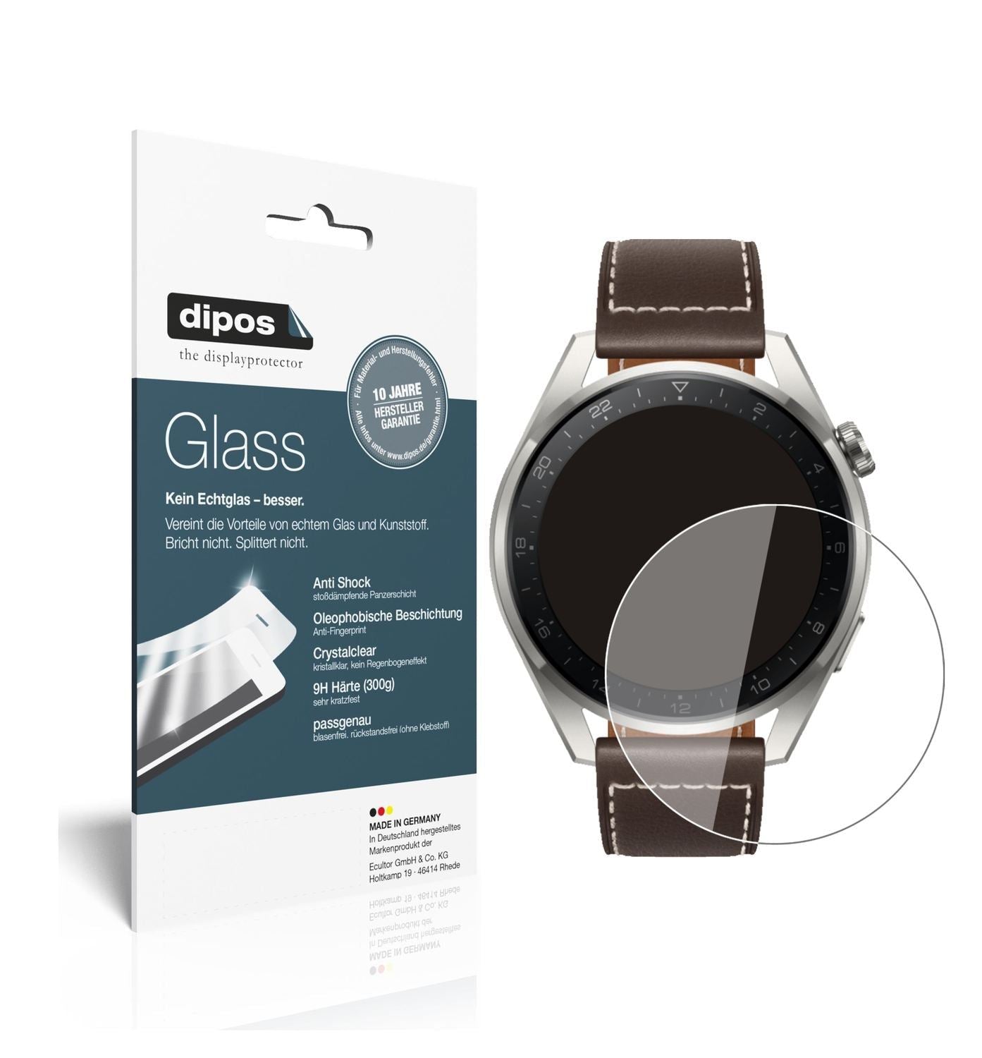 1x 9H Schutzfolie für Huawei Watch 3 Pro Panzerfol (1)