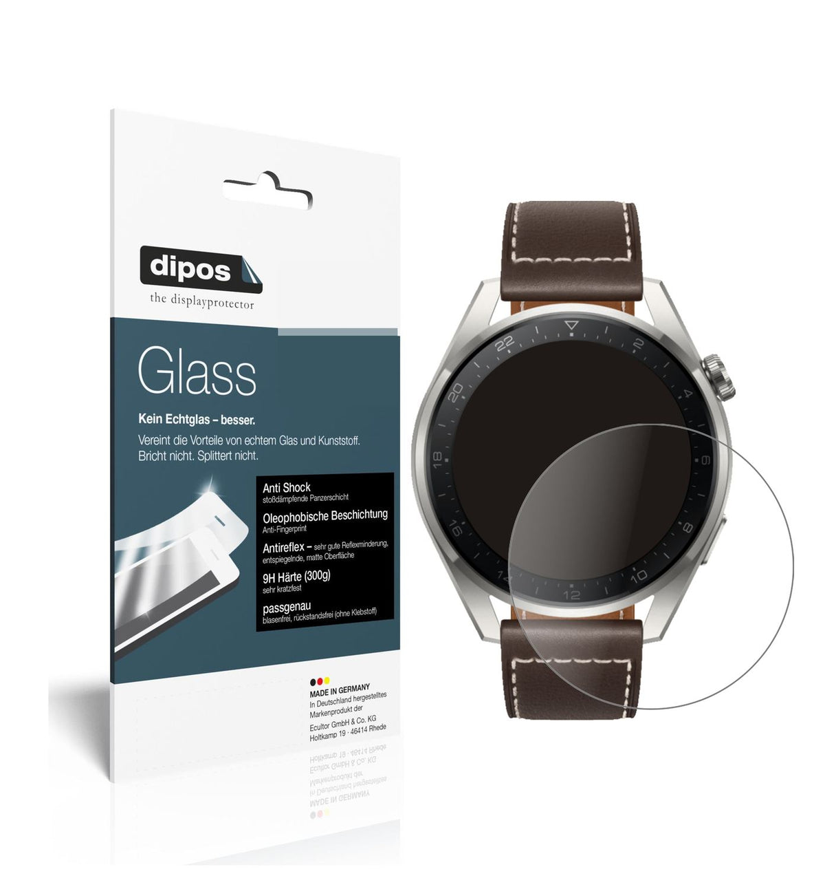 2x 9H Schutzfolie matt für Huawei Watch 3 Pro Panz (1)