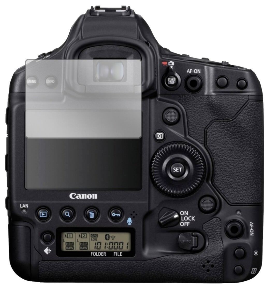2x Schutzfolie klar für Canon Eos 1D Display-Schut (2)