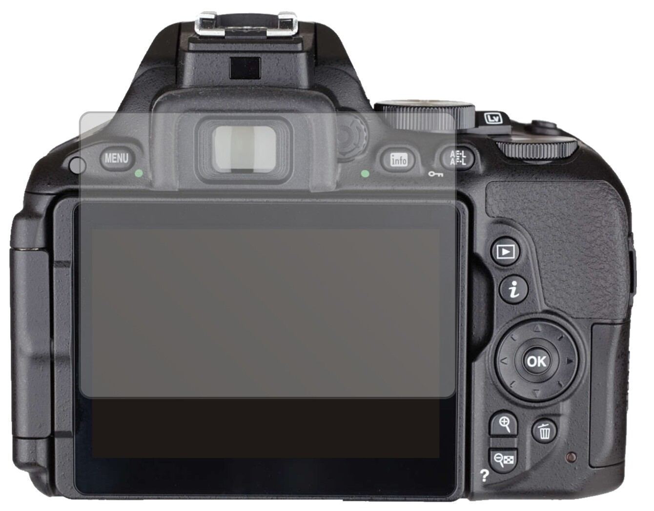 2x Schutzfolie matt für Nikon 5500 Display-Schutzf (2)