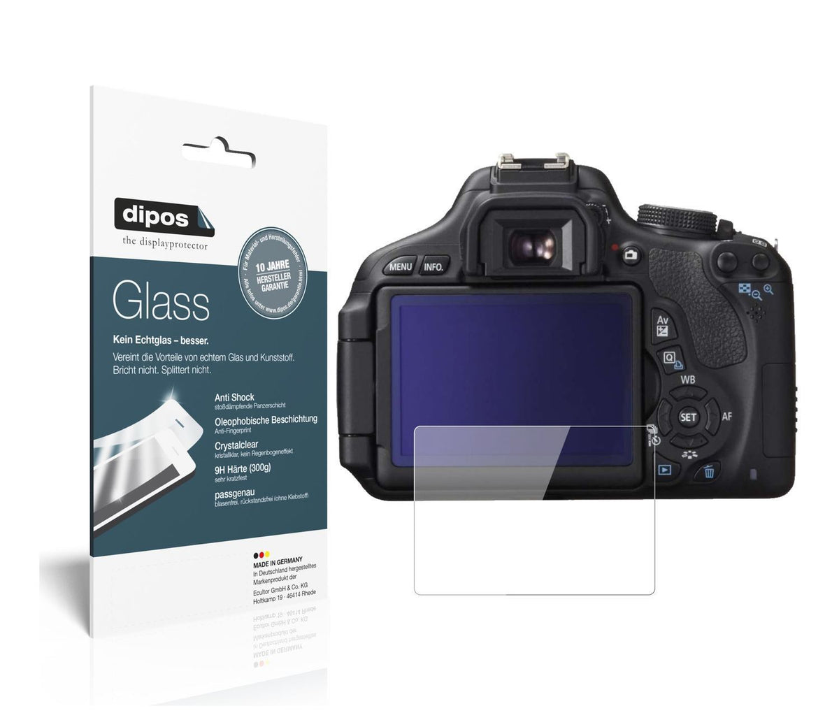 1x 9H Schutzfolie für Canon EOS 750D Panzerfolie (1)