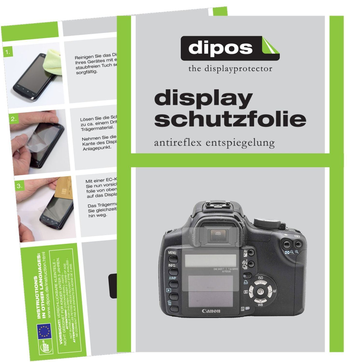 2x Schutzfolie matt für Canon EOS 350D Display-Sch (1)