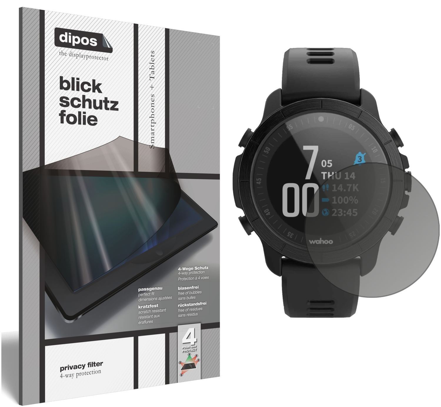 Blickschutzfolie für Wahoo Elemnt Rival matt Schut (1)