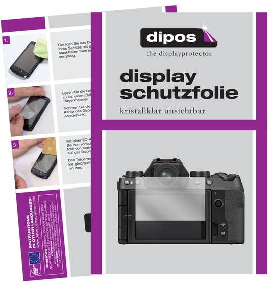 2x Schutzfolie klar für Fujifilm X-S10 Display-Sch (1)