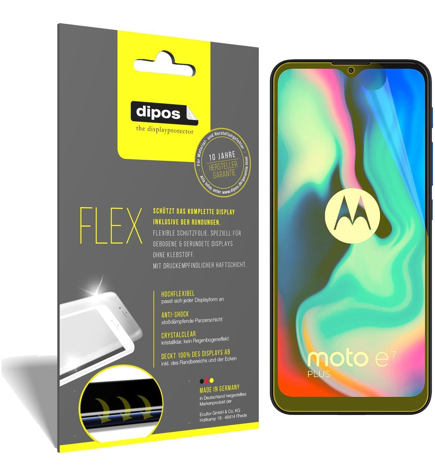 3x 3D Full Cover Schutzfolie für Motorola Moto E7  (1)