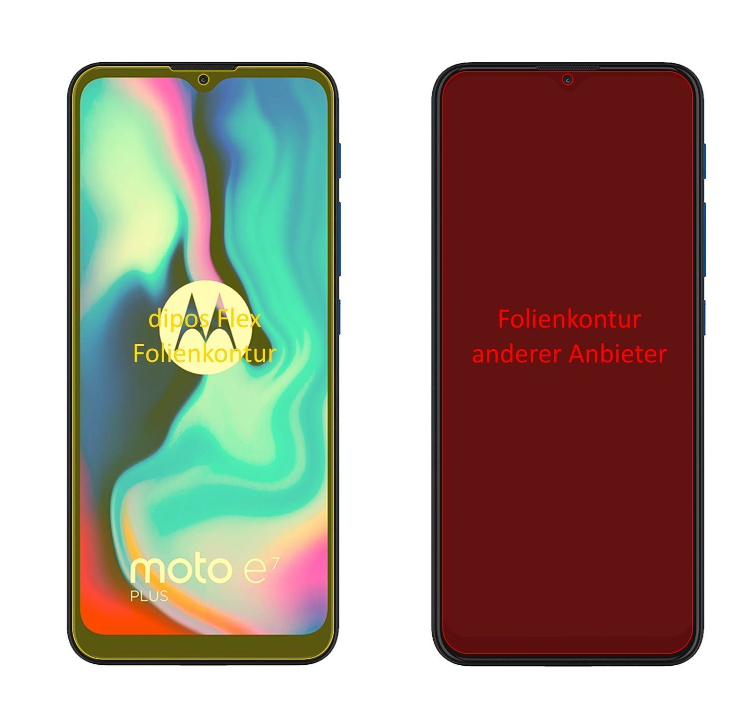 3x 3D Full Cover Schutzfolie für Motorola Moto E7  (2)