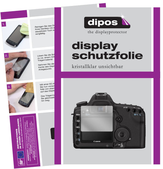 5x Schutzfolie klar für Canon Eos 5D Mark II Displ (1)