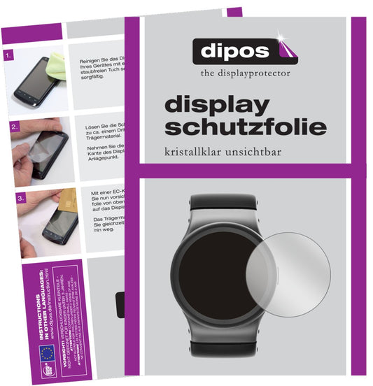 2x Schutzfolie klar für 57 mm Durchmesser Uhr Disp (1)