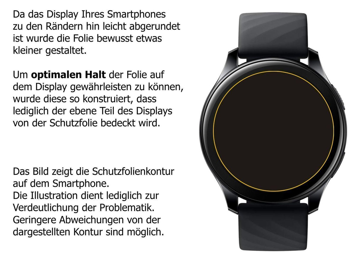 2x 9H Schutzfolie für OnePlus Watch (46mm) Panzerf (3)