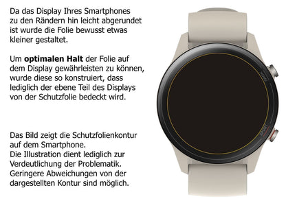 2x 9H Schutzfolie matt für Xiaomi Mi Watch Panzerf (3)