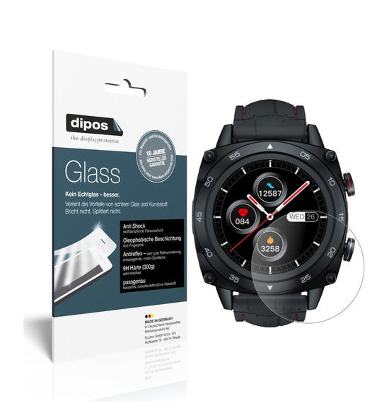 1x 9H Schutzfolie matt für Cubot C3 Smartwatch Pan (1)