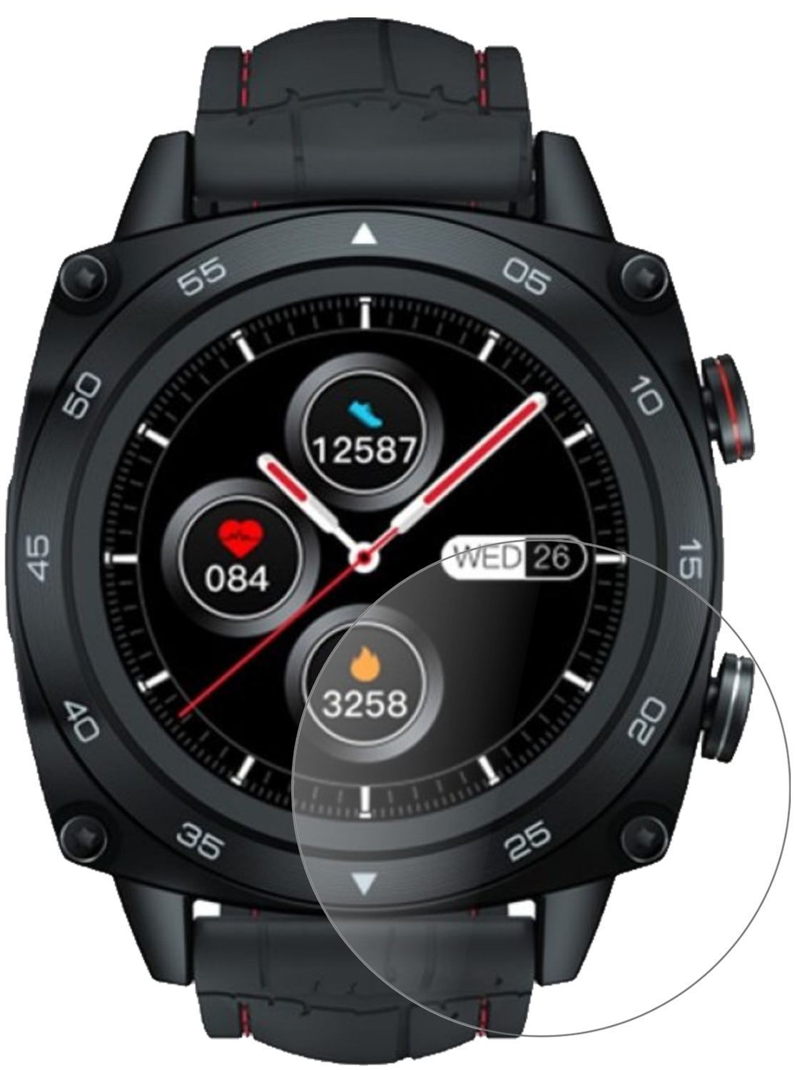 2x 9H Schutzfolie matt für Cubot C3 Smartwatch Pan (2)