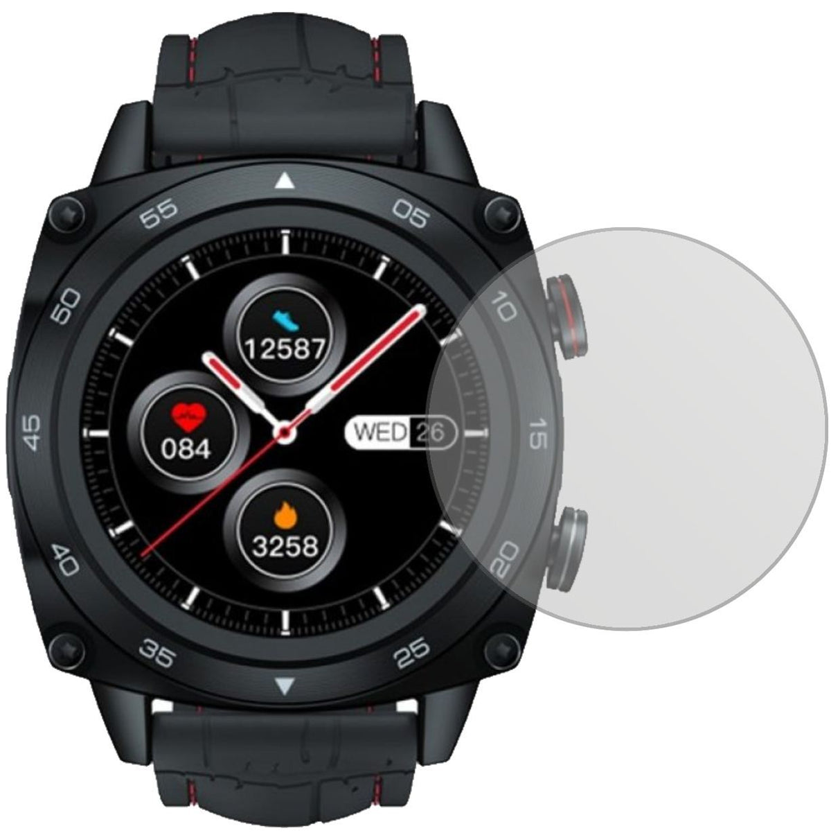2x Schutzfolie matt für Cubot C3 Smartwatch Displa (2)