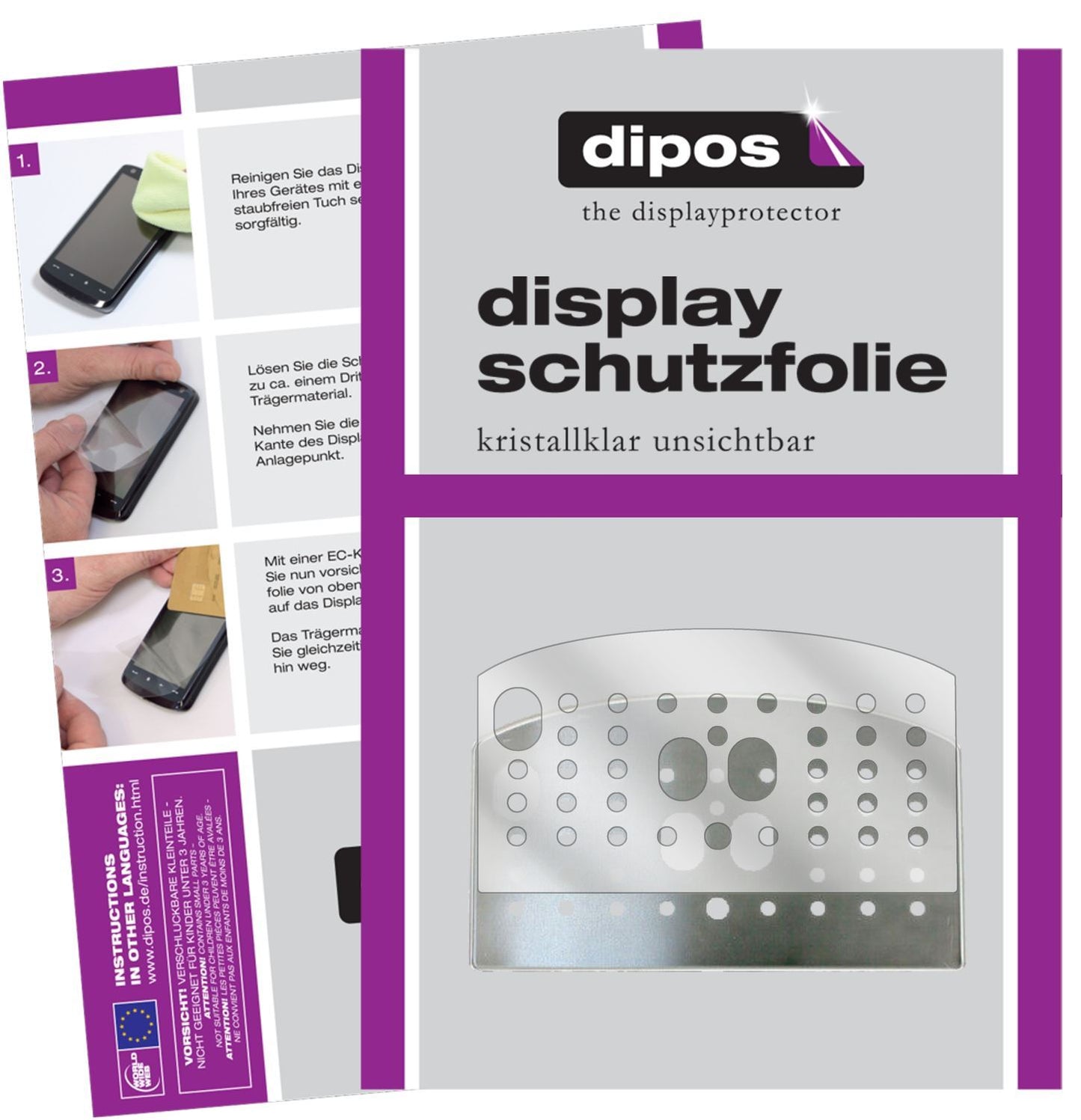 2x Schutzfolie klar für De Longhi ECAM 21.117 Trop (1)