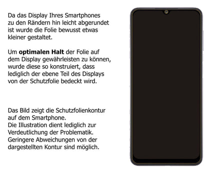 2x Schutzfolie klar für Samsung Galaxy A32 5G Disp (5)