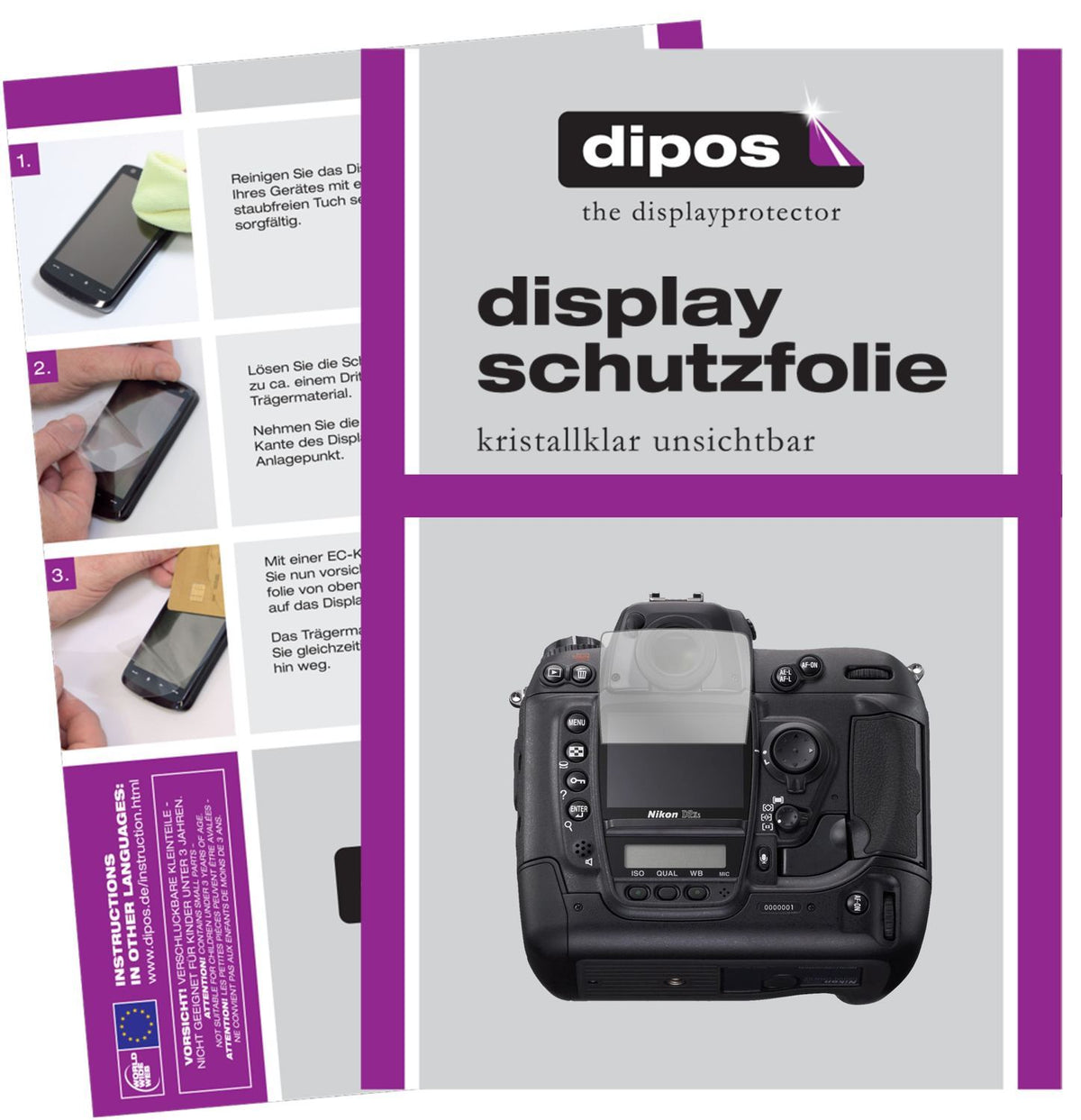 5x Schutzfolie klar für Nikon D2X Display-Schutzfo (1)