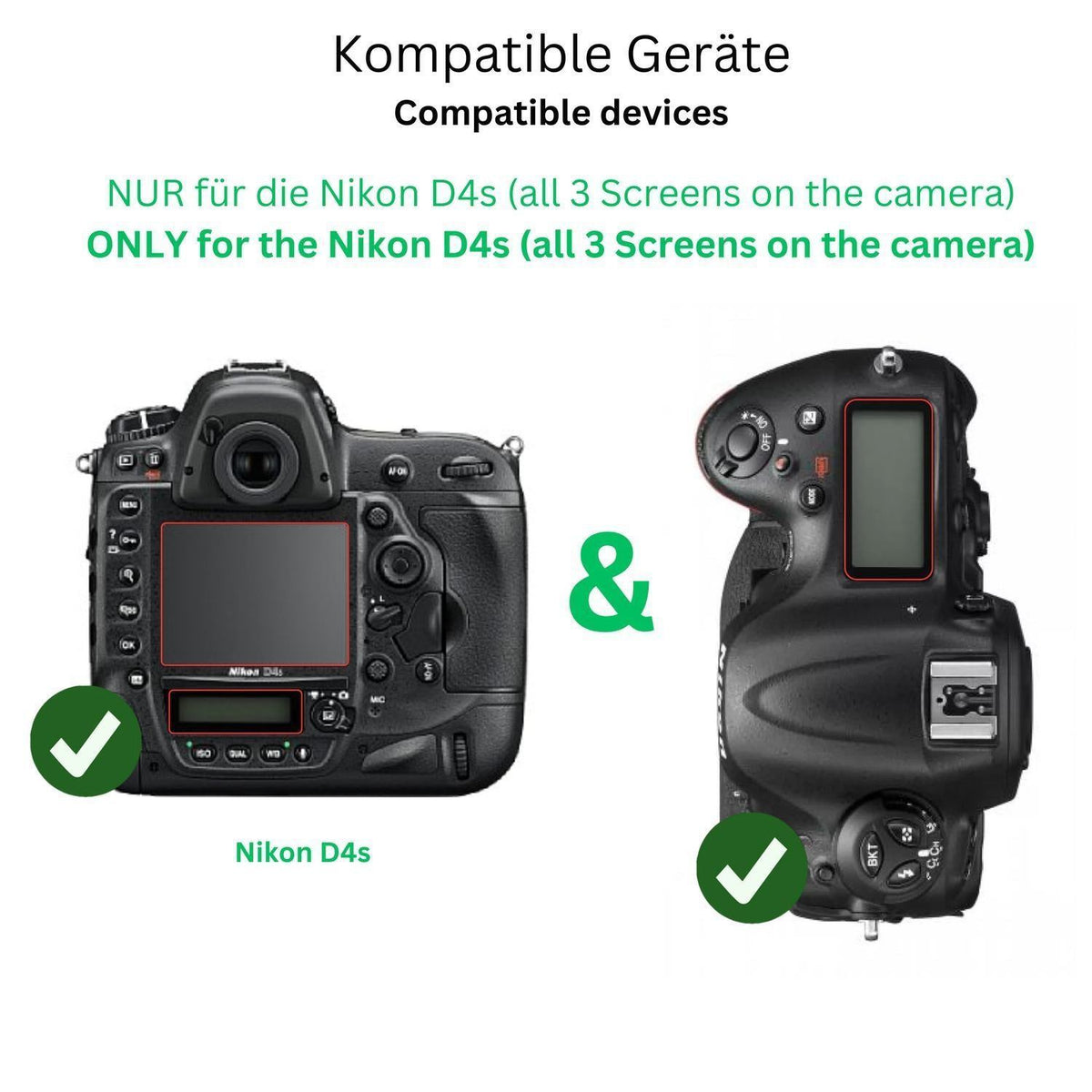 2x 9H Schutzfolie für Nikon D4s Panzerfolie (2)