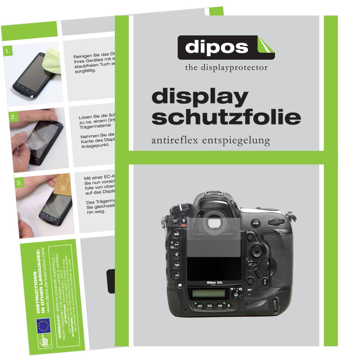 2x Schutzfolie matt für Nikon D4s Display-Schutzfo (1)
