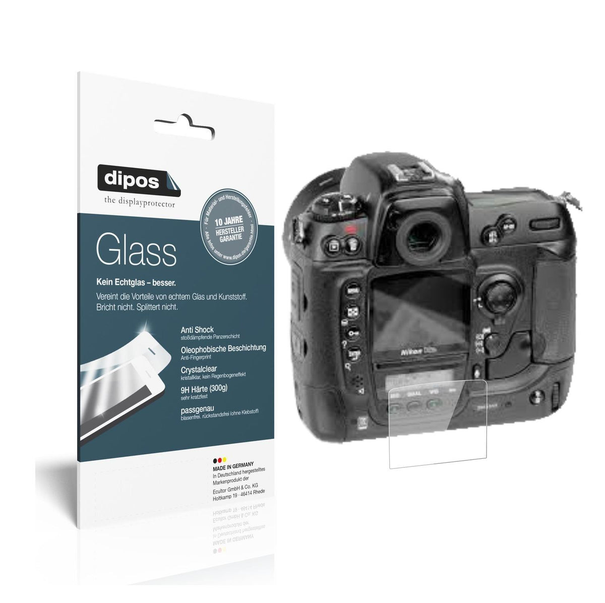 1x 9H Schutzfolie für Nikon D2Hs Panzerfolie (1)