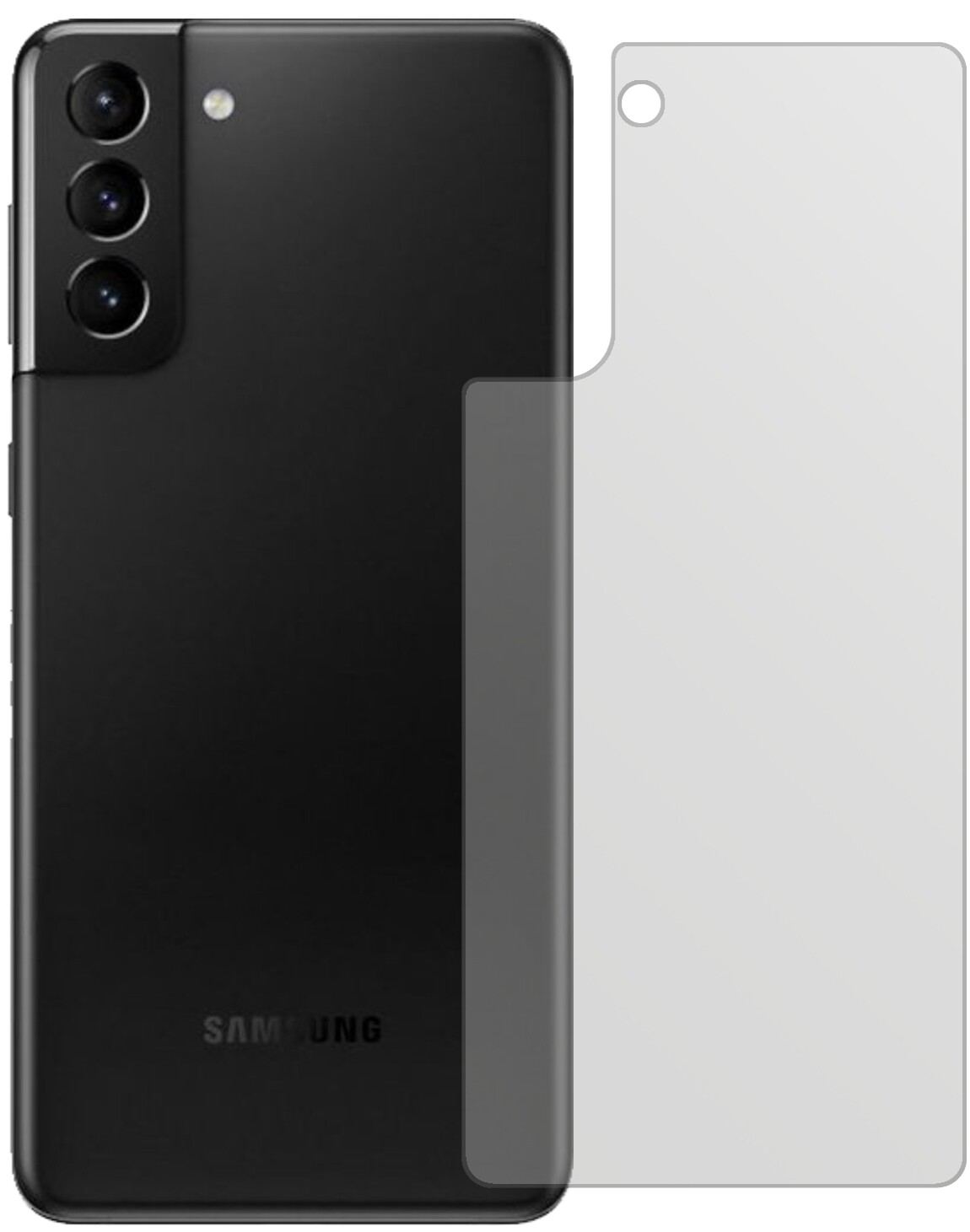 2x Schutzfolie matt für Samsung Galaxy S21 Rücksei (2)