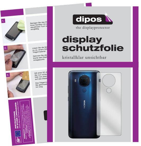 5x Schutzfolie klar für Nokia 5.4 Rückseite Displa (1)