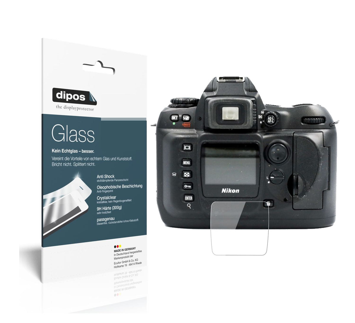 2x 9H Schutzfolie für Nikon D100 Panzerfolie (1)