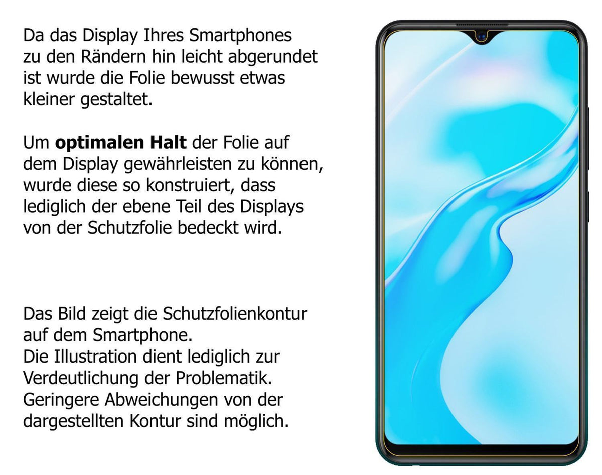 2x 9H Schutzfolie für Vivo Y3s Panzerfolie (3)