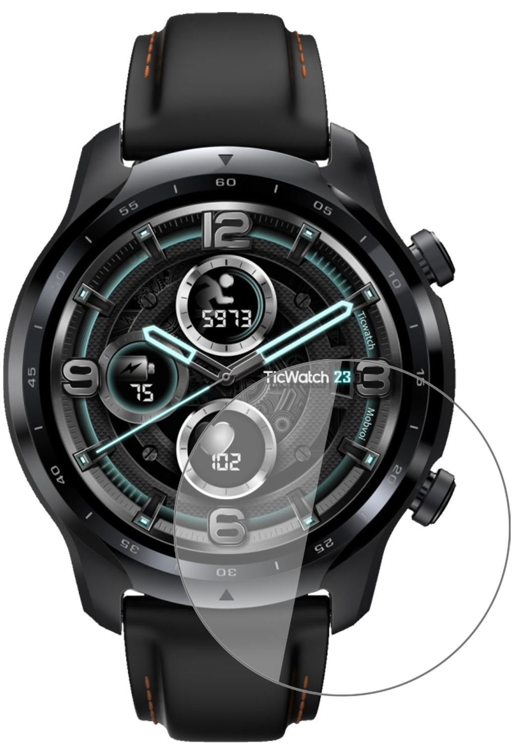 1x 9H Schutzfolie für Mobvoi TicWatch Pro 3 (47mm) (2)
