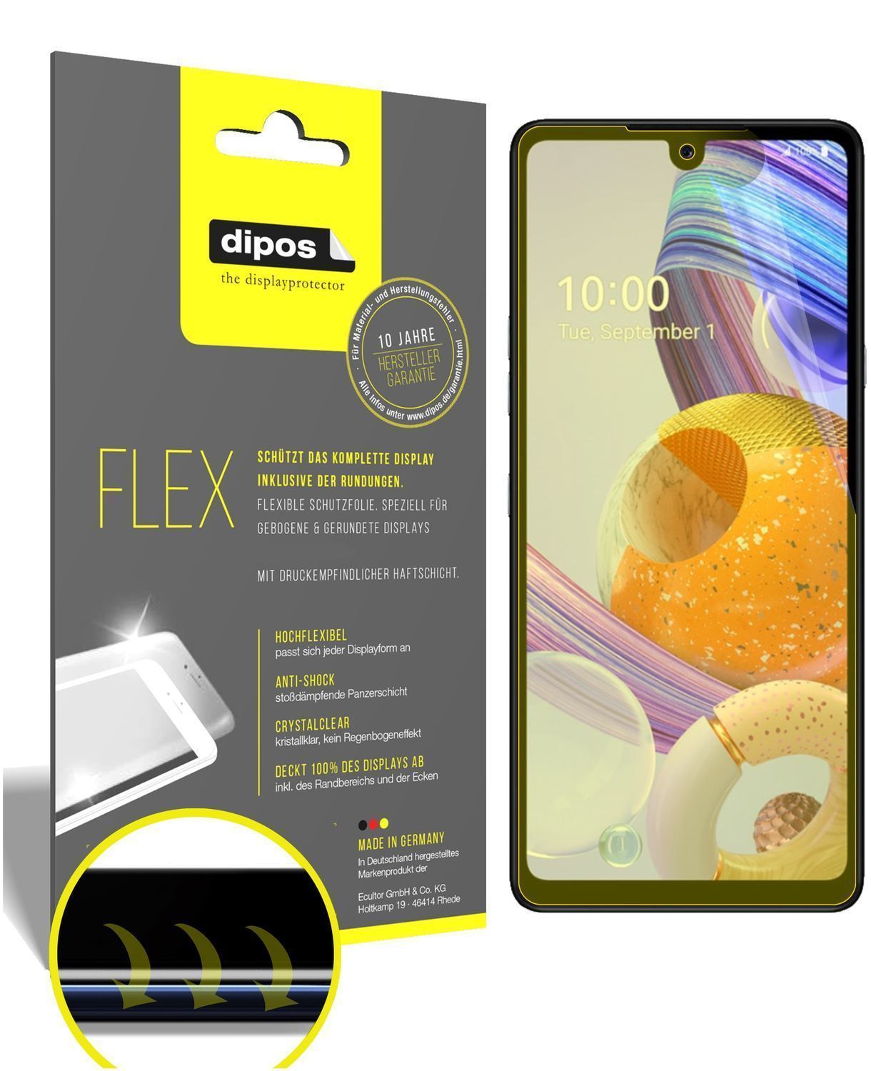 2x 3D Full Cover Schutzfolie für LG K71 (1)
