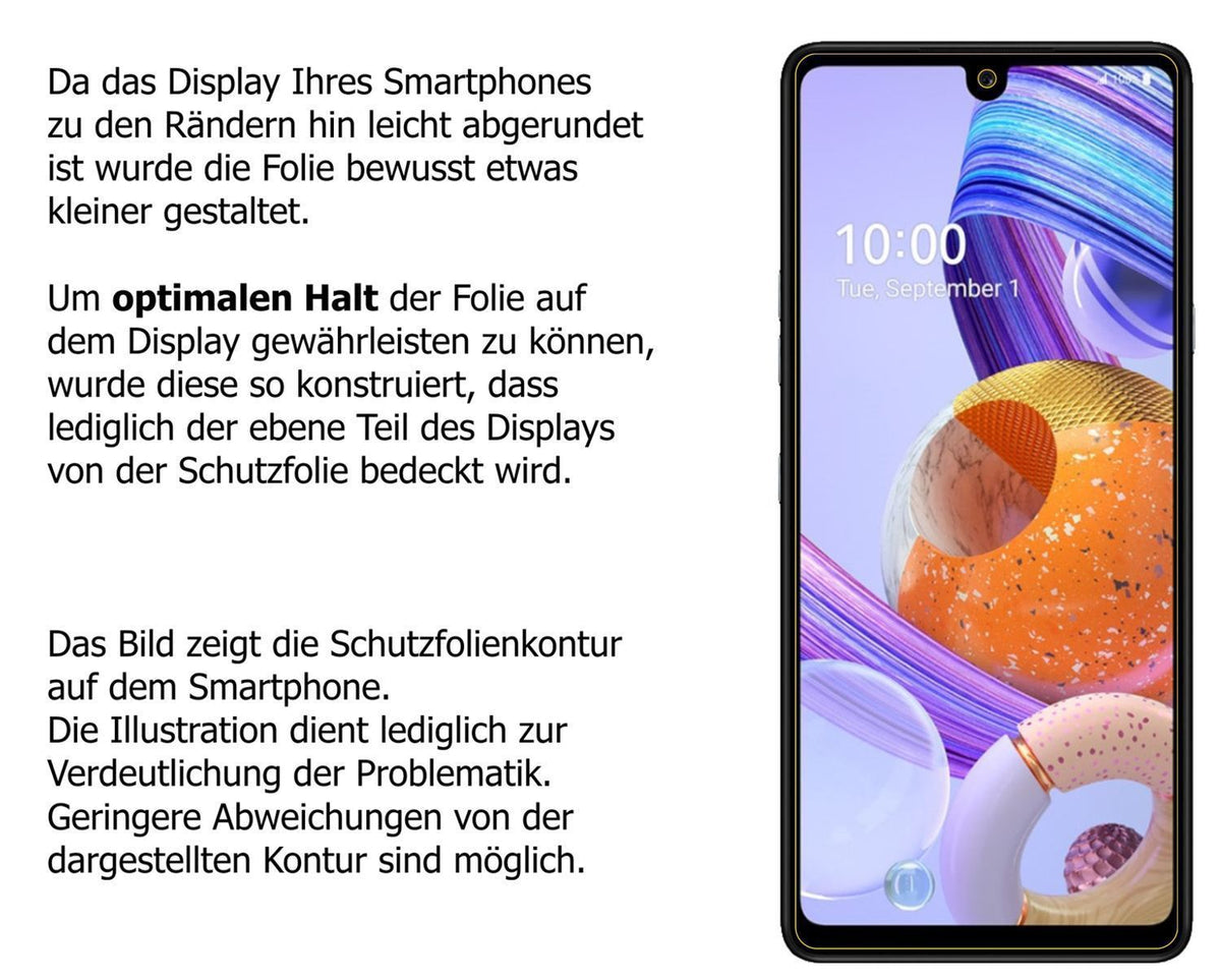 2x 9H Schutzfolie für LG K71 Panzerfolie (3)