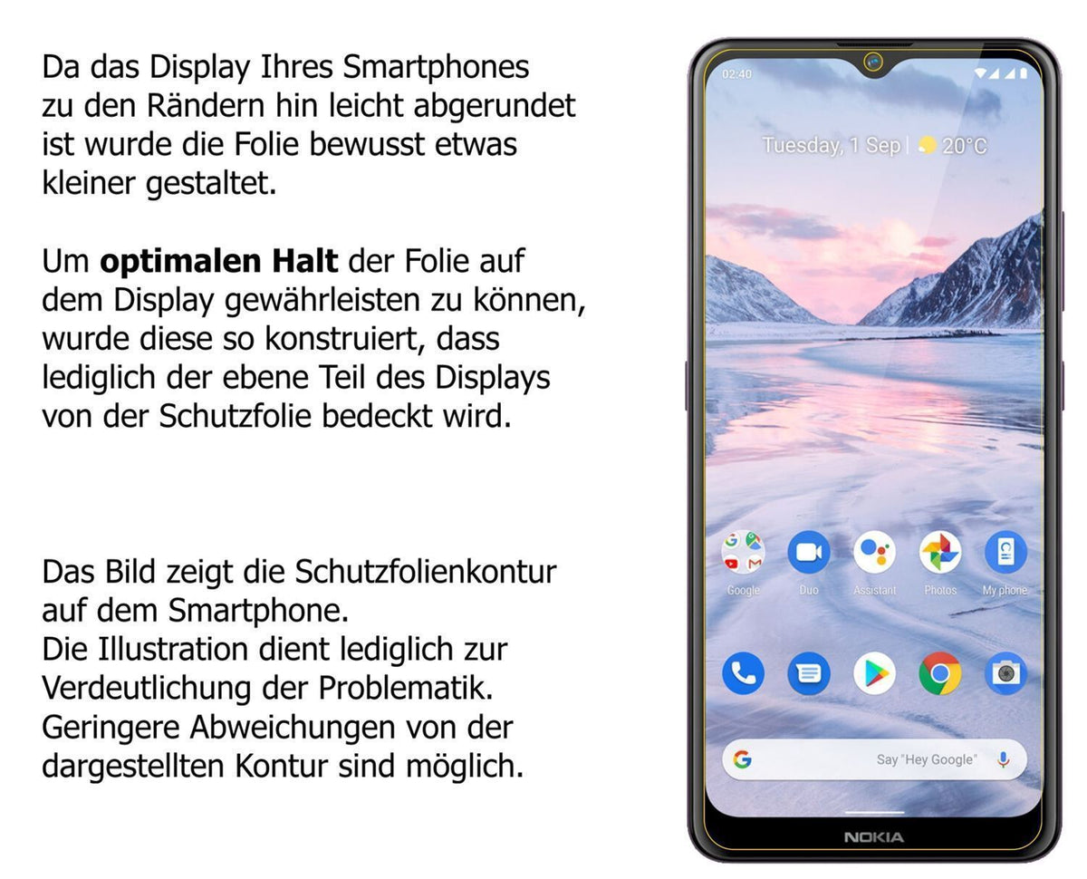 1x 9H Schutzfolie für Nokia 46114 Panzerfolie (3)