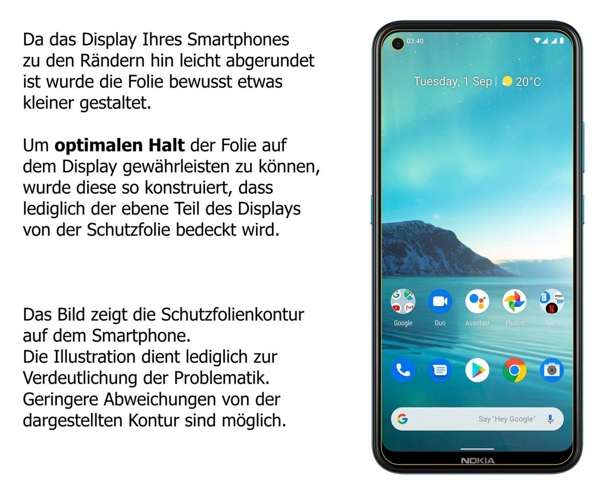 2x 9H Schutzfolie matt für Nokia 46115 Panzerfolie (3)